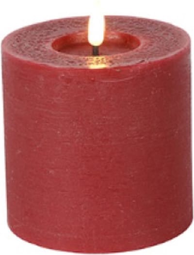 Countryfield - led kaars - rood - 10x10cm - flikkerende vlam - kerstkaars