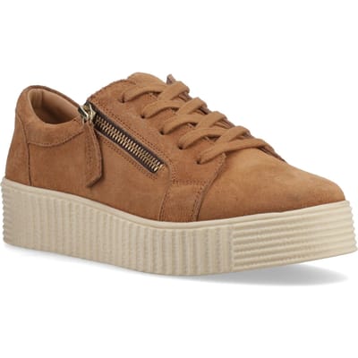 Hush Puppies Tara Suède Leren Dames Tan Sportschoenen