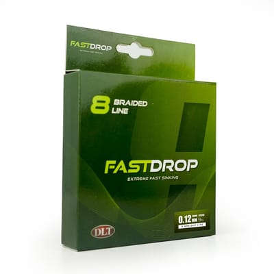 DLT FastDrop 8-Braid - Sinking - 200m - 0.12mm - Yellow - 9kg