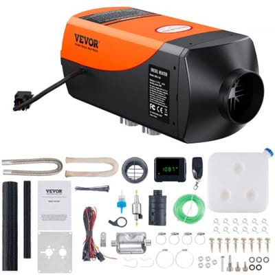 VEVOR diesel kachel Air Diesel Luchtverwarmers 12V 2KW Air Heater Air Diesel Diesel Standkachel Air Heater 0.12-0.26L /hr Dieselkachel met LCD-display Standkachel Snel Opwarmende Draagbare Dieselverwarming Voor Buiten