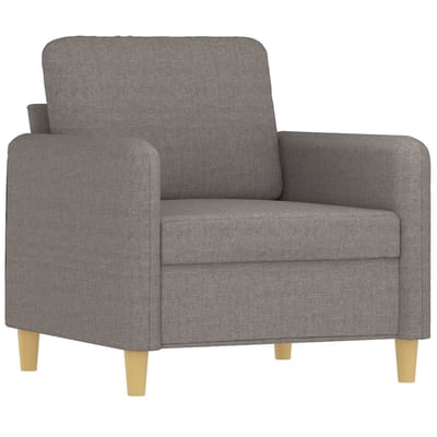 vidaXL - 4-delige - Loungeset - met - kussens - stof - taupe