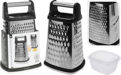 Excellent Houseware rasp vierkant rvs met opvangbakje keukenhulp.