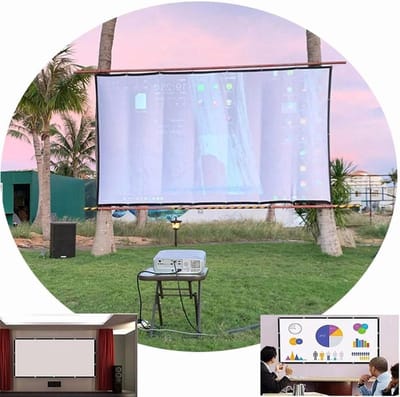 Projectiescherm - Film Scherm - Thuisbioscoop Creëren - Kreukvrij Polyester - 100 inch - Wit