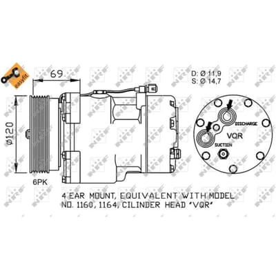 Compressor, airconditioning NRF 32748