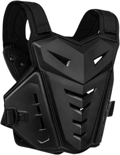 Motorvest Borstbescherming - Beschermend Vest - Motorcross Rijden - Schokabsorberend Schuim - 47 cm Lengte - Zwart