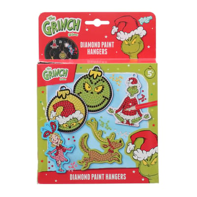 The Grinch Totum - 5 Diamond Painting hangers Maken - speelgoed jongens en meisjes vanaf 5 jaar - knutselset home deco