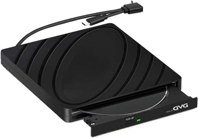 Externe DVD-RW Brander - Draagbare CD Speler - Bestanden Archiveren - USB 3.0 en Type-C - 1.8 cm dik - Zwart