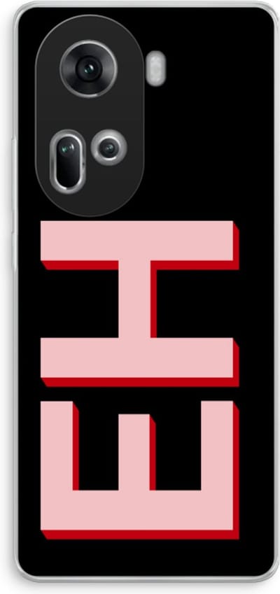 Gepersonaliseerd - Case Company® - Hoesje geschikt voor Oppo Reno 11 hoesje - Monogram - Soft Cover Telefoonhoesje - Bescherming aan alle Kanten en Schermrand