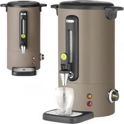 HENDI UNIQ - Warme dranken ketel - Non-drip kraan - Roestvast staal - 9L - Taupe