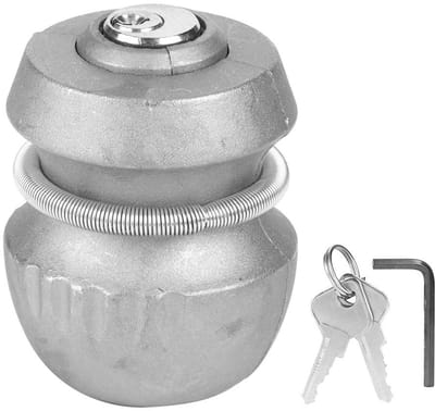 Dailygoods- Koppelingsslot Beveiliging - Universeel Trekhaak Slot - Veiligheidsslot - Aanhangwagen Accessoires - Inclusief 2 Sleutels - Hoogwaardige Kwaliteit - Trekhaakslot
