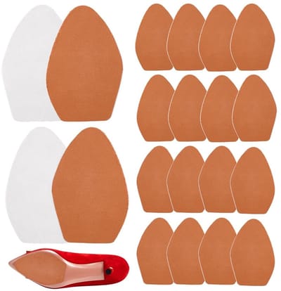 Dailygoods- Antislip Pads 20 Stuks - Zelfklevend - Imitatie Suède - 2 Stijlen - Voor Hakken/Sneakers - Afmetingen 12,7 x 8,3 cm - Schoenpads