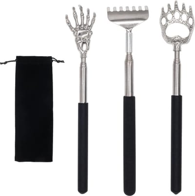 Rug Krabber uitschuifbaar 3-in-1 - Ruggenkrabber Set - Rugmassage - RVS - Massage - Ultieme Krabgevoel