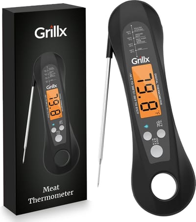 Grillx Vleesthermometer - BBQ Thermometer Digitaal - Keukenthermometer Draadloos - Kernthermometer - Voedselthermometer - Kamado