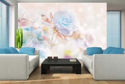 Flowers Pastel Colours Photo Wallcovering