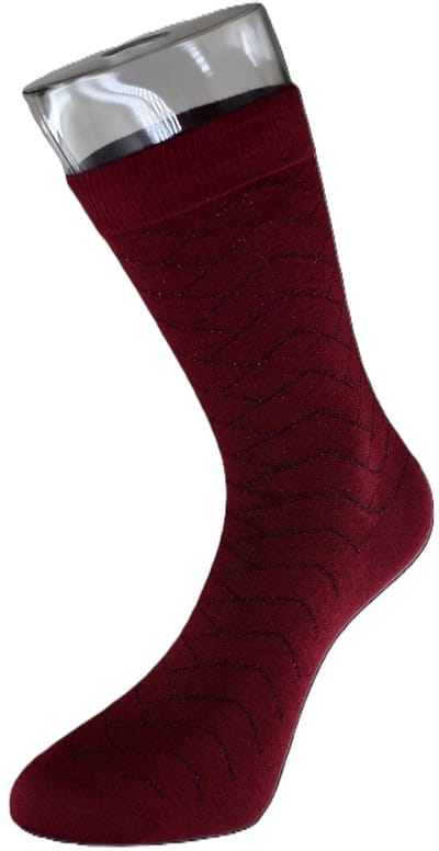 Bonnie Doon Katoenen Dames Sock met subtiel Glitter van zachte Lurex in vlecht patroon Rood maat 36/42 -rode dames sokken - ton sur ton glitter - feestelijk - chique - casual - gladde teennaad - Katoen - Comfortabel - Rhododendron - BP251101.338