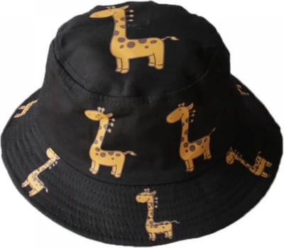 Zonnehoedje - Giraffe - Zwart - Peuter Hoedje - 1 tot 4 jaar - Zomerhoedje