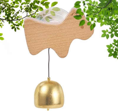 Deurbel Zuignap - Deurklokje Chime - Winkel Welkom - Dier Vorm - 10 x 9 x 5 cm - Houtkleur