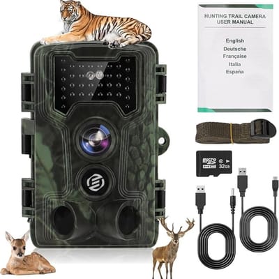 Equivera Wildcamera - Wildcamera met Nachtzicht - Wildcamera's - Wildcamera met Nachtzicht en Wifi - Wildlife Camera's - Wild Camera - Buitencamera met Nachtzicht - Wildcamera voor Buiten - Wildcamera met Sensor