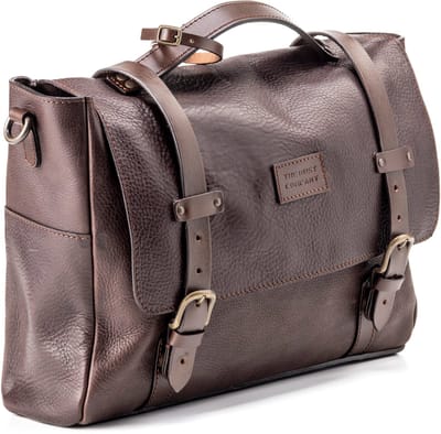 Leather Messenger Dark Brown