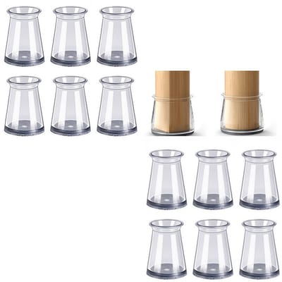 16 stuks stoelpoten - soepel en moeiteloos glijden - Stoelpoot beschermers - Vloerbescherming – Stoelpootbeschermers-20*23*29mm - geschikt voor het voorkomen van uitglijden en het verplaatsen van zware meubels thuis - transparant.