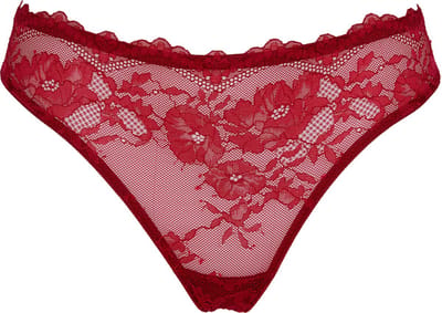 After Eden Thulien String lace Dames Onderbroek - Dark Red - Maat XL