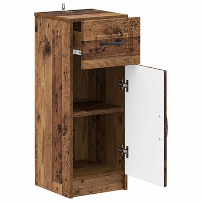 vidaXL - Badkamer - Opbergkast - UTRECHT - Oud - hout - 30 - x - 31 - x - 77 - cm