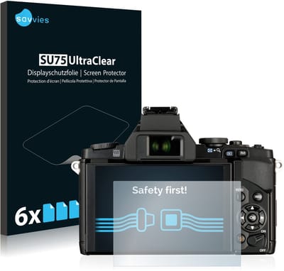 Savvies - Screenprotector voor Olympus OM-D E-M5 - Folie Beschermfolie transparant 6 Stuks