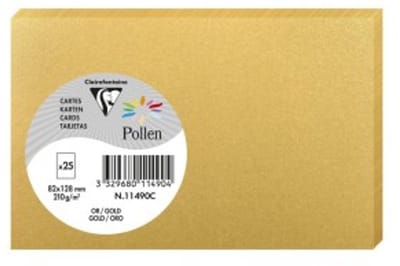 Pollen by Clairefontaine briefkaart 82 x 128 mm, goud