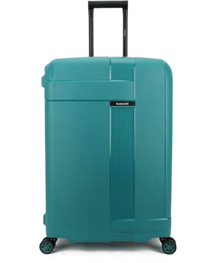 Decent TRANSIT Spinner TSA Reiskoffer vaste sluiting 86 liter - Middelmaat koffer 70x47x28 – Reiskoffer met wielen - Lichtgewicht koffer – Reiskoffer midden - Veilig TSA Cijferslot – Donkergroen