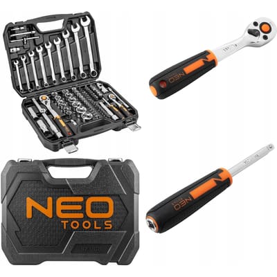 NEO 10-058 Doppenset 82 delig, 1/2 en 1/4, ECO