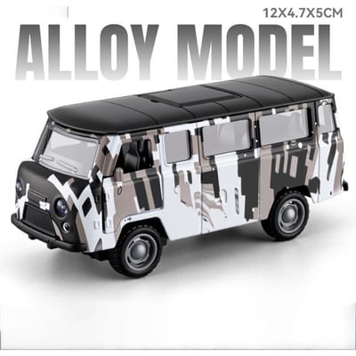 1:36 Uaz Travelers Auto Speelgoed Diecast Legering Model Deuren Open Achterwiel Terugwerkende Kracht Miniatuur Voertuigen Populaire Kinder Cadeaus