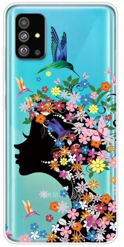 Softcase hoes - Geschikt voor Samsung Galaxy S20 Plus / S20+ - Meisje met bloemen