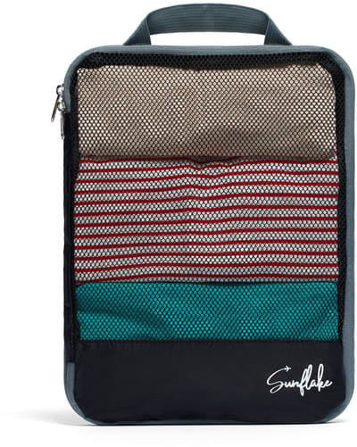 Packing Cube met Compressierits - Losse Compressie Cube - M - Mesh Zwart | Sunflake