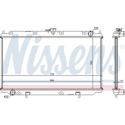Radiator, motorkoeling NISSENS 62927A