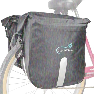 Waterdichte Dubbele Fietstassen 46L voor Fietsachterdrager met Reflecterende Strips
