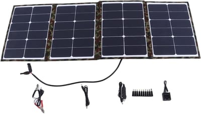 Opvouwbaar Zonnepaneel - Draagbare Lader - Outdoor Energie - Hoge Conversie - 80 Watt - Zwart