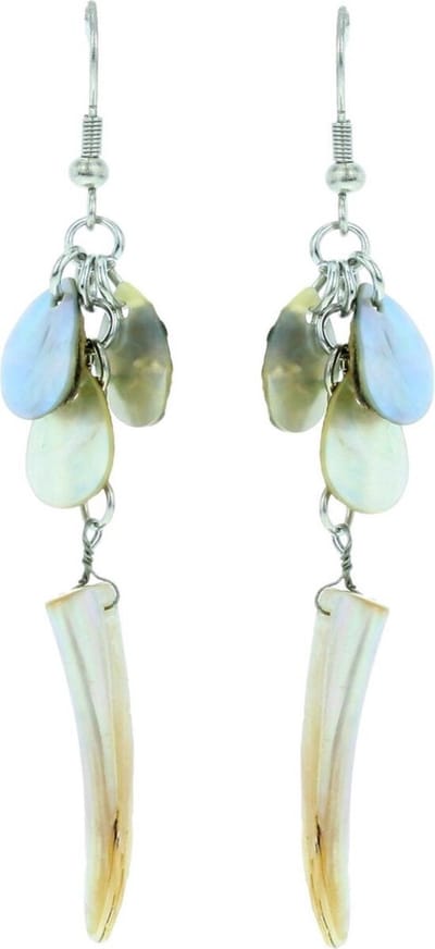 Behave Oorbellen hangers met schelp