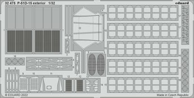 Eduard Modelbouwdecoratie - 32475 Exterior for P-51D-15 - Photo-etch