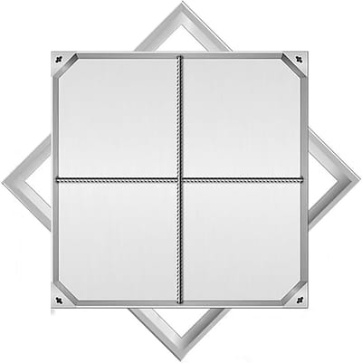 Roestvrij Staal Drainage Rooster - Putdeksel Afvoer - Terras Afwatering - Heavy Duty Versterkt - 40 cm - Zilver