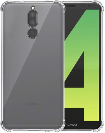 Smartphonica Telefoonhoesje Geschikt voor Huawei Mate 10 Lite Transparant Schokbestendig - Shockproof TPU SIliconen Backcover Case met Stootrand Doorzichtig