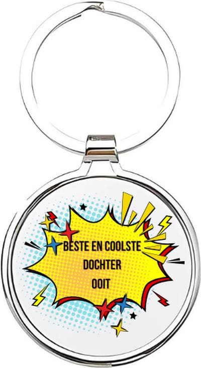 Akyol - Beste en coolste dochter ooit Sleutelhanger - dochter - De liefste dochter - Dochter sleutelhanger - kind sleutelhanger - Sleutelhanger dochter - Familie sleutelhanger - cadeautje - Dochter cadeau - girl - de liefste dochter - 4 x 7,5 CM