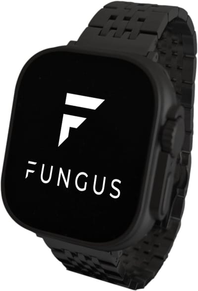 Fungus - Smartwatch bandje - Geschikt voor Apple Watch 38 / 40 / 41 mm - Series 1 2 3 4 5 6 7 8 9 SE iWatch - Metaal - 7 schakel - Zwart