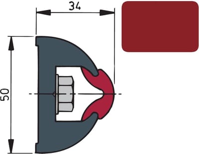 VETUS STRIPRL rode Afdekrand 30 meter