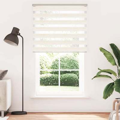 vidaXL - Zebra - rolgordijn - 135x200 - cm - stofbreedte - 130,9 - cm - marmerbeige
