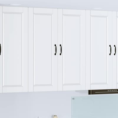 vidaXL - Wandkast - PORTO - Wit - 80 - x - 31 - x - 100 - cm - Bewerkt - hout