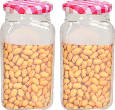 Plasticforte Weckpot/inmaakpot Classic - 2x - 600ml - kunststof - draaideksel - roze - D7 x H15 cm