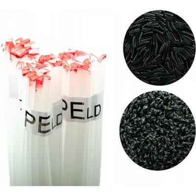 Rosfix Kunststoflasdraad 42 cm - PELD Wit 50 g - Mix 8 mm Strip, 3,5 mm Driehoek