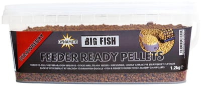 Dynamite Baits Big Fish Feeder Ready Pellets | 1.2kg 2mm Strawberry