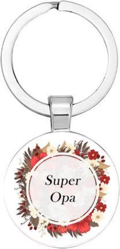 Akyol - Super opa Sleutelhanger - Opa cadeau - Opa en oma cadeau - Opa boek - Opa - Leuk kado voor je opa om te geven - 2,5 x 2,5 CM