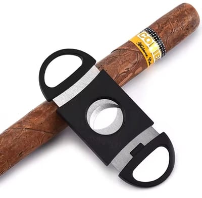 Actie4you® Sigarenknipper - Zwart met roestvrijstalen messen -Sigar Cutter - Sigaar Knipper